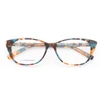 Womens Cateye eyeglass frames for women round Fashion Eyeglasses Frames Acetate Glasses Leopard Print Pattern Rx Pink Blue ► Photo 1/6