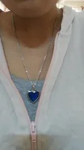 Humor collares de pendiente Corazón de amor collar de Control de temperatura de cambio de Color collar de acero inoxidable Cadena de joyería de las mujeres