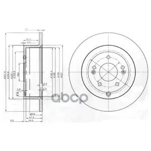 Диск Тормозной Задний Hyundai Santa Fe Ii Cm(302мм) Bg4136 Delphi арт. BG4136