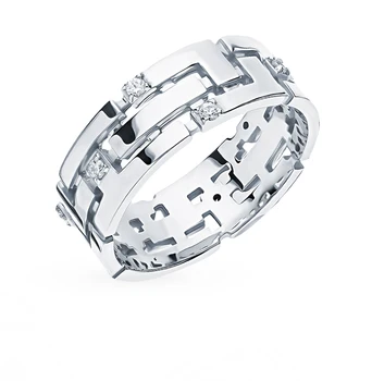 

Silver ring with cubic zirconia sunlight sample 925