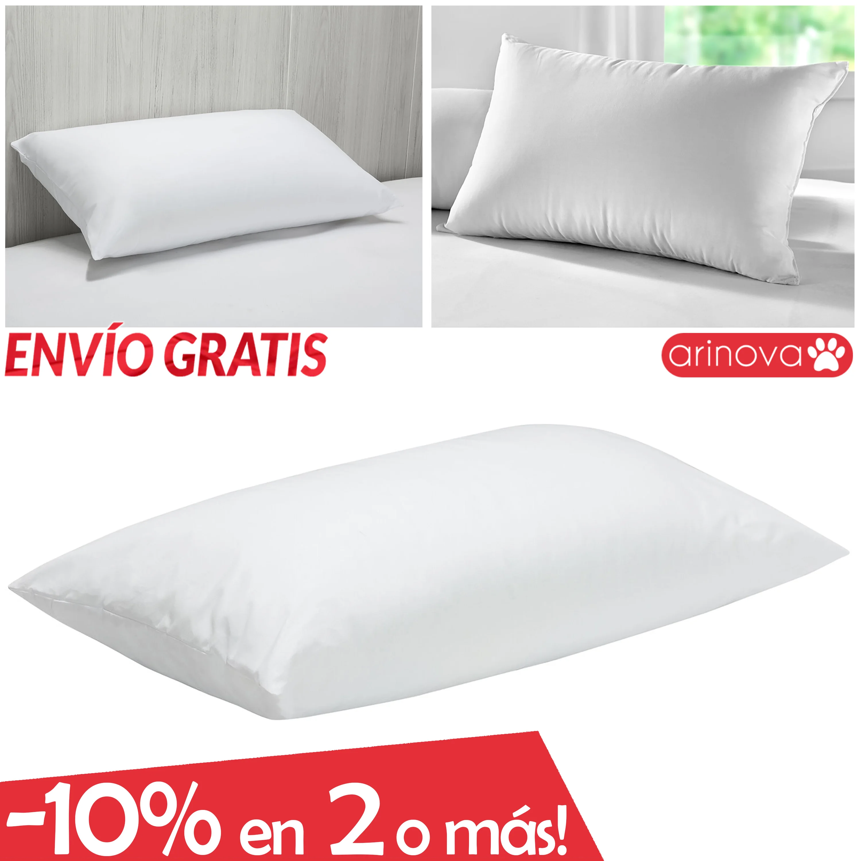 Pikolin Home - Almohada de Fibra Antiácaros - Hipoalergénica