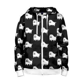 

Children's sweatshirt 3D with zipper Undertale annoying dog