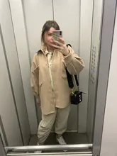 Outwear Jackets Long-Coats Camel ZXQJ Woolen Girls Chic Elegant Spring-Autumn Vintage Women