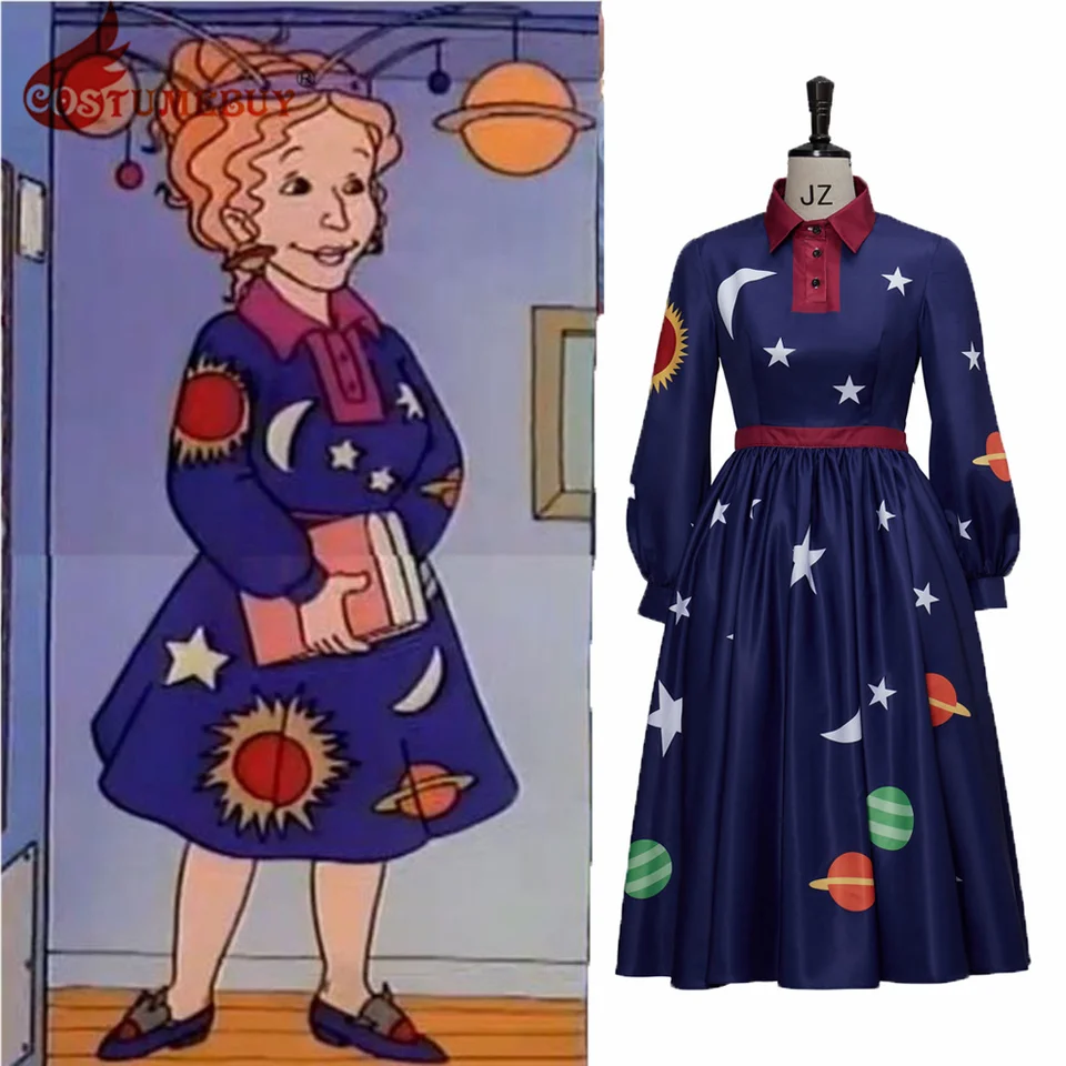 The Magic School Bus Miss Frizzle Costume Teacher Planets Solar System  Space Galaxy Ms Frizzle Dress Cartoon Halloween for Women - AliExpress, image size:960x960