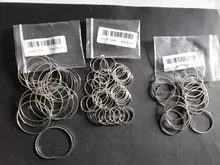 Aros de 8-40mm de diámetro redondo, conectores de cables para pendientes, anillos cerrados para DIY, fabricación de joyería de colgantes, suministros, accesorios, 20-50 Uds.