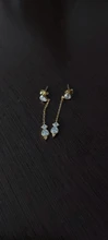 BOAKO-Pendientes de cadena con borlas para mujer, aretes colgantes de estrella, Pendientes para Piercing de plata 925 Kolczyki #9,2