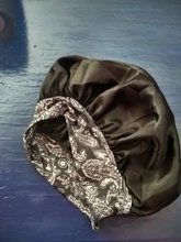 Gorro de dormir satinado para mujer, moda novedosa, gorro para el pelo, cubierta para la cabeza de seda, banda elástica ancha estampada, 2020