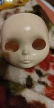 Placa frontal de muñeca Blyth para bricolaje, makeuo blyth, incluye placa trasera y tornillos, color blanco, piel de bronceado negro normal