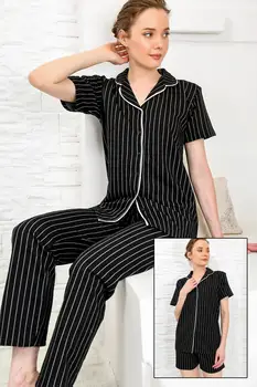 

Trend Alacati Style Women 3'Lü Pajamas set ALC-X4082