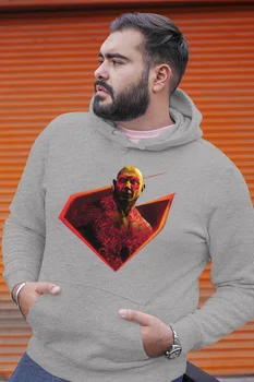 

Angemiel Wear Exterminator Drax Gray Men 'S Hooded Sweatshirt