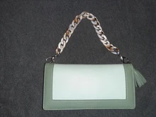 Bolso de hombro de plástico con correa acrílica para mujer, colores variados, 1,5 cm x 2cm