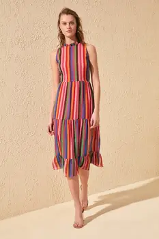 

Trendyol With Color Block Dress TWOSS20EL1654