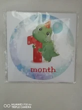 12 unids/set bebé embarazada pegatinas mensuales dinosaurio memoria grabación adhesivo de hito recién nacido crecimiento foto de fotografía accesorio