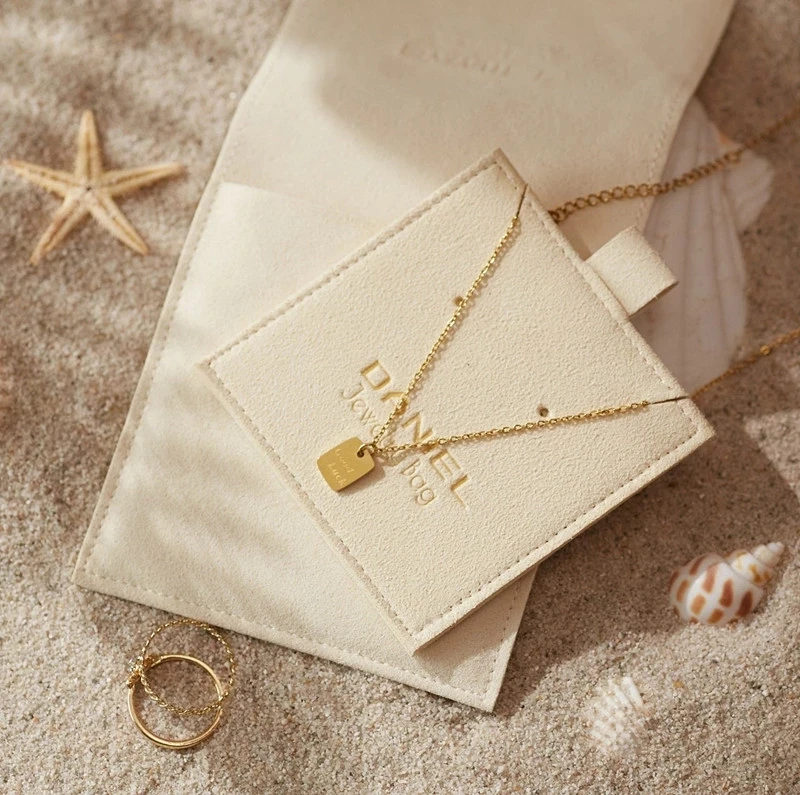 100 sets Custom Jewelry packaging with personalized logo and pouches with insert cards, necklace insert earrings display pads
