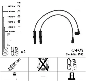 

Wiring kit Subaru Impreza/Legacy II 1.6-2.2i 92-00 NGK 25