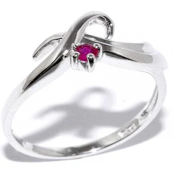 

Silver Wings ring with rubies in silver