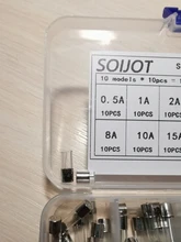 5x20mm-Fuse Assorted-Kits Fast-Blow 1A 5A 20A 3A 8A 100pcs/Lot-Set-Kit DIY