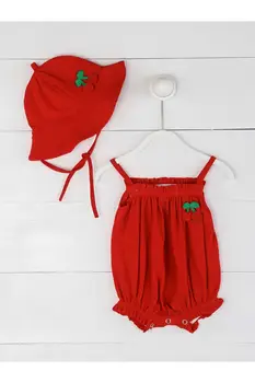 

Red Summer Hanging Rope Baby Girl Hats and Scarfs