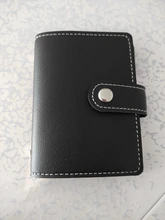 Tarjetero delgado de cuero PU para mujer, 26 tarjetas, tarjetero, monedero