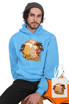 

Angemiel Wear Holidaymaker Man Blue Men 'S Hooded Sweatshirt Bags Kombin