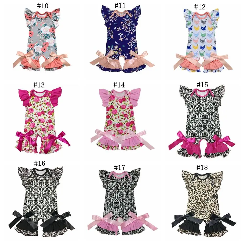 Bulk Patriotic Infant Clothes Newborn Clothing in 4th of July Baby gown Romper flutter sleeve capris leg baby romper jumpsuit