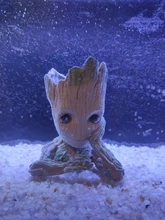 Aquarium-Ornament Bonsai Cave-Stone-Decoration Plant Fish-Tank Garden Tree-Man Cute PVC