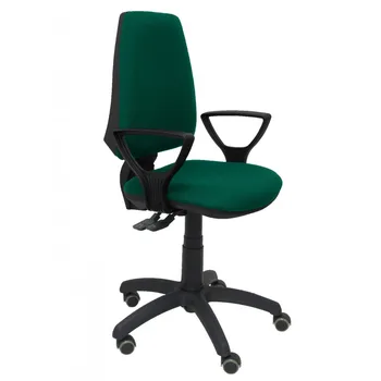 

14SBALI456BGOLFRP Chair Elche S bali Green fixed arms wheels parquet PIQUERAS & CURLED
