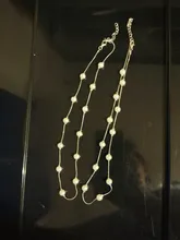 Chain Choker Necklace 925-Sterling-Silver jewelry Pearl-Box Collares 12pcs 6mm S-N54