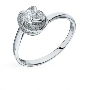 

Gold ring with diamonds sunlight sample 585