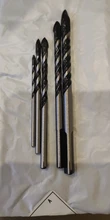 Juego de 5 piezas de Broca de carburo de tungsteno multimaterial para azulejo de porcelana cerámica, hormigón, ladrillo, vidrio, mampostería de plástico y madera (
