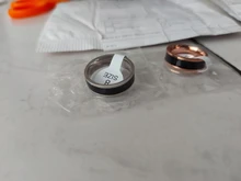 SHOUMAN-anillo de acero inoxidable 316L con abalorio para mujer, sortija con grabado personalizado, Color oro rosa, Blanco, Negro, para hombre y mujer