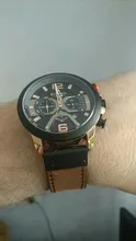CURREN-Reloj de pulsera deportivo de lujo para hombre, cronógrafo de cuero de moda, con fecha