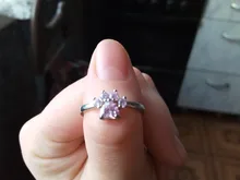 Anillos de Compromiso con diseño de Pata de Gato para mujer, anillos elegantes de circonia cúbica rosa para mujer, joyería de boda para mujer