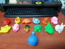Bathing-Toy Float Swimming-Water-Toys Squeeze Animals Soft-Rubber Colorful Baby Sound-Squeaky