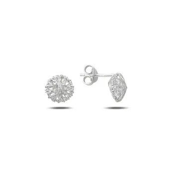 

Angemiel 925 Silver Wire Knitted Round Earrings