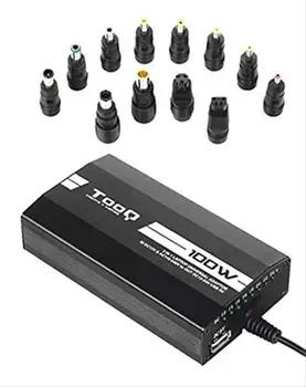 

Tooq Universal Charger Multi Voltage 100W for Home Car and Plane 12 Connectors
