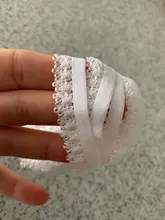 BRISTLEGRASS 5 yarda 1/2 13mm de borde de Picot corona con volantes molduras encaje elástico banda de LICRA chico corbata de pelo diadema Tutu vestido de costura DIY