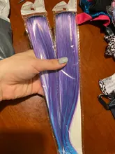 AliLeader-extensiones de cabello sintético para mujer y niña, 1 pieza, 20 colores, 50CM, largo, liso
