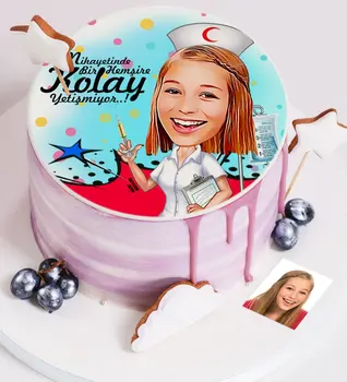 

Personalized Nurse Cartoon Printed Age Cake For Edible Sugar Paper-2