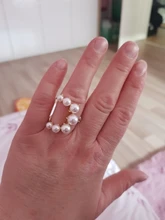 Fashion Big Geometric Pearl Paved Rings For Women 2021 New Jewelry Personality Statement