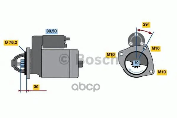Стартер 12v 1.1kw Bosch арт. 0986017060