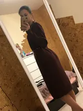 Knitted Dresses Robe Sweater Loose Maxi Oversize Long-Sleeve Winter Womens Vestido Autumn