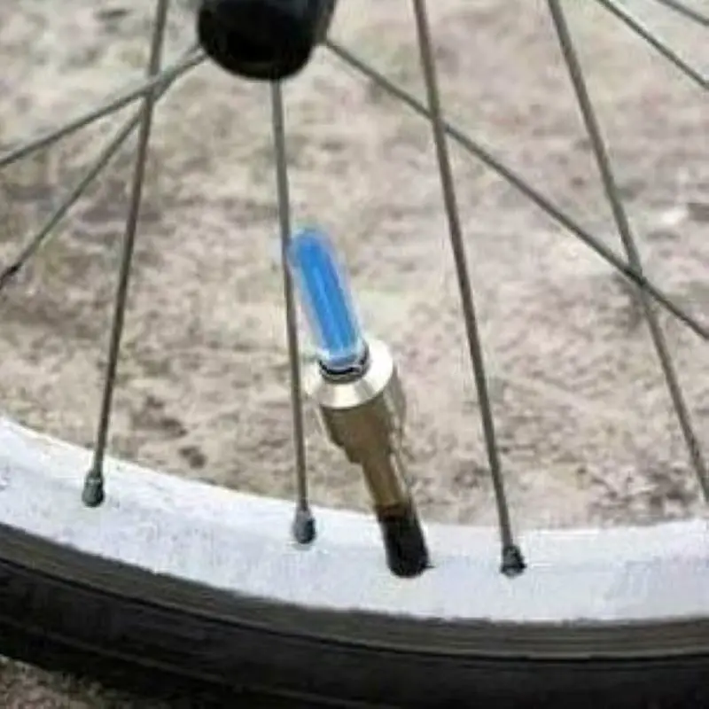 Tapón X 2 Luces Led para Válvula de Rueda de Bici Moto Bicicleta Tapones para Bici con Luz Círculo en Valmoni Sport|Luz de bicicleta| - AliExpress