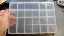 Yidensy-caja de almacenamiento de plástico transparente, caja cuadrada ajustable con ranura de 10/24 para joyas, cuentas, pendientes, organizador, 1 Uds.