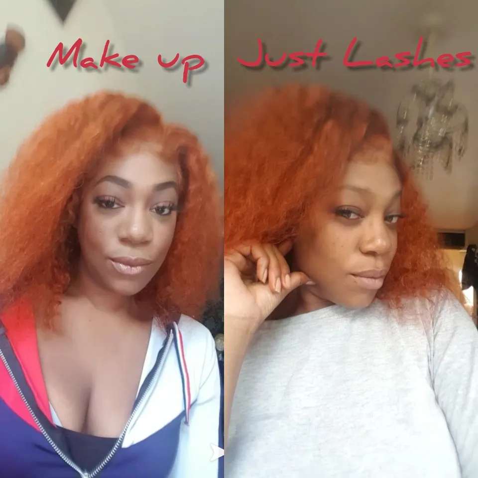 Malaysian Deep Wave Ginger Orange Ombre Wig photo review