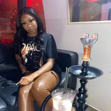 Peluca con malla Frontal para mujeres negras, cabello humano ondulado, brasileño, prearrancado, 28 y 30 pulgadas