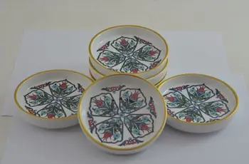 

(SET OF 6) Gift set Authentic Turkish Porcelain Tea Saucer
