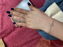 Pulsera de perlas de imitación de estrella de luna de ANENJERY pulsera de plata de ley 925 con gradiente de zirconia de piedra lunar para mujer S-B304