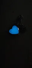 Collar que brilla en la oscuridad para mujer, foto, medallón, corazón fluorescente vintage, colgante, joyería, colgante, regalos