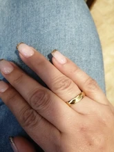 Anillo de compromiso dorado de lujo para pareja, joyería fina de estilo Simple a la moda, regalo de aniversario para hombre y mujer